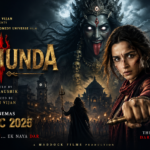 Chamunda 2026 Bollywood horror comedy film poster featuring Alia Bhatt facing a supernatural force in a dark mythological setting