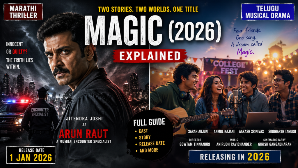 Magic (2026) Marathi and Telugu film details poster