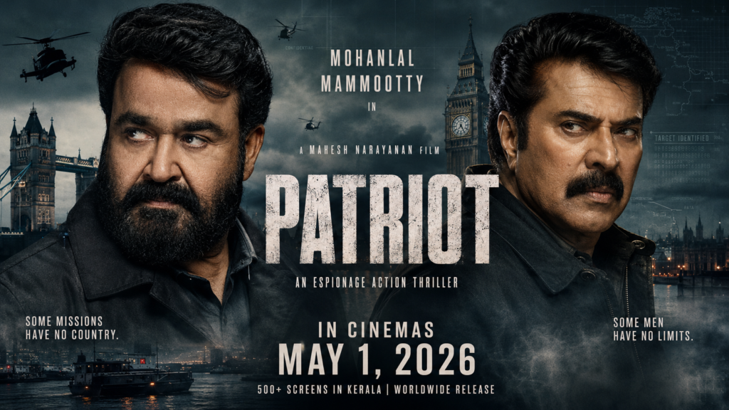 Patriot 2026 movie poster Mohanlal Mammootty espionage thriller